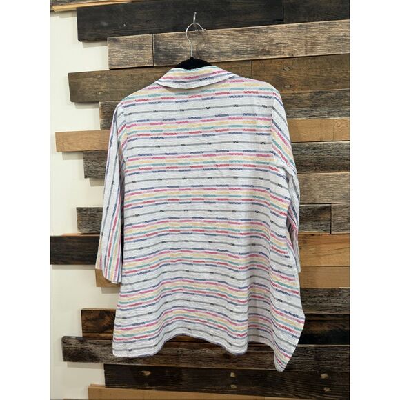 Habitat button front cotton blouse top relaxed fit size Large - Picture 3 of 9